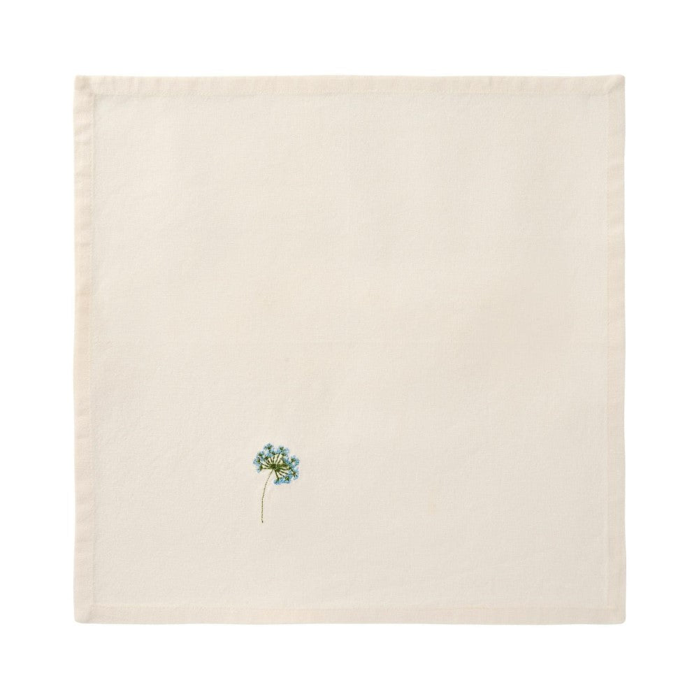 Ib Laursen - Stofserviet med broderi 40x40 cm