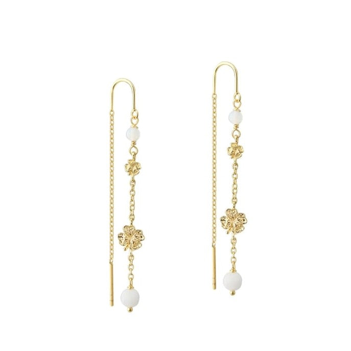 Aqua Dulce - Forgyldt Firkløver øretråd