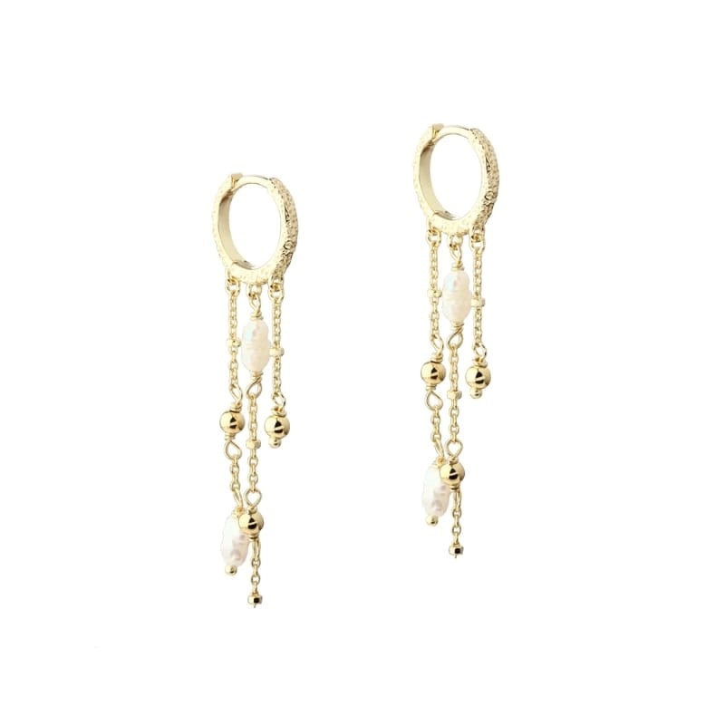 Aqua Dulce - Forgyldt Lunella pearl hoop