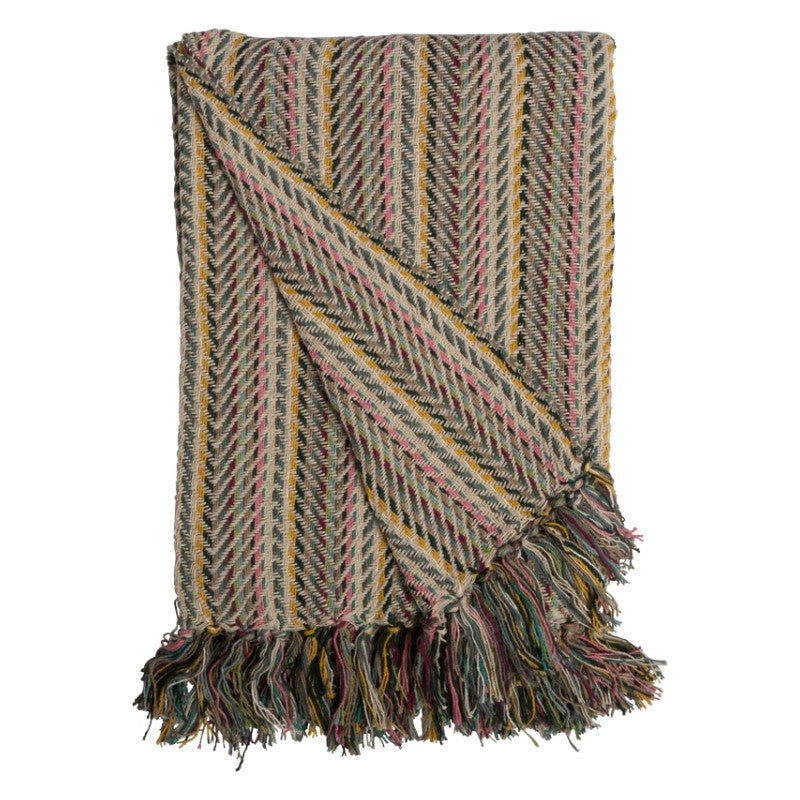 Au Maison zig zag ulti farvet strik plaid