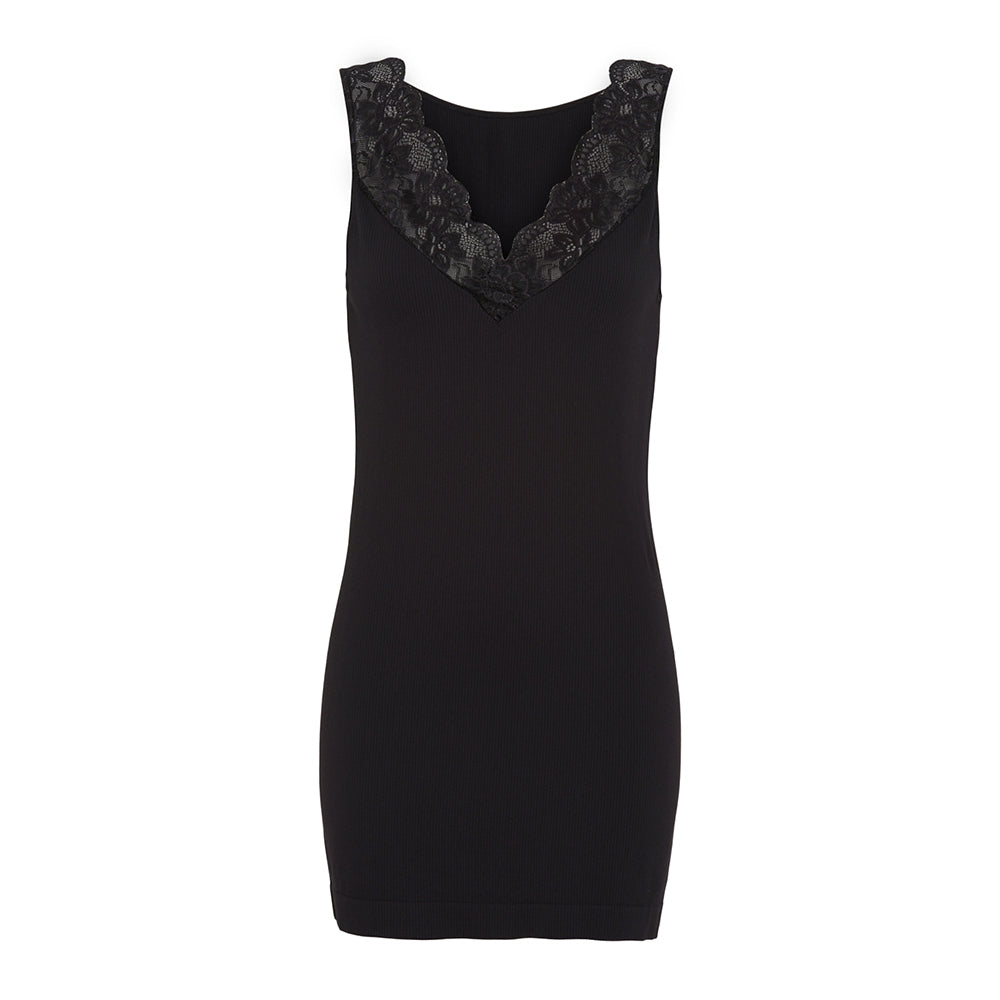 Belen rib top V-blonde PLUS