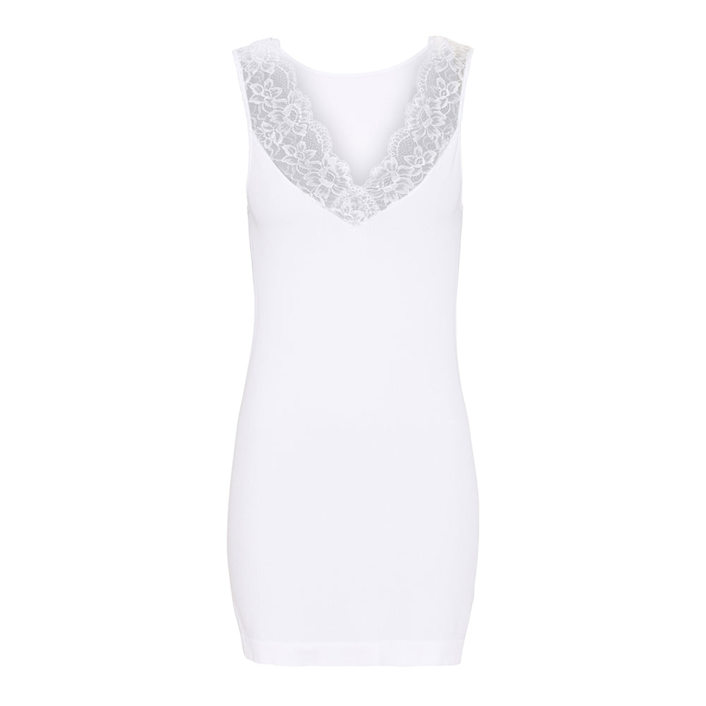 Belen rib top V-blonde PLUS