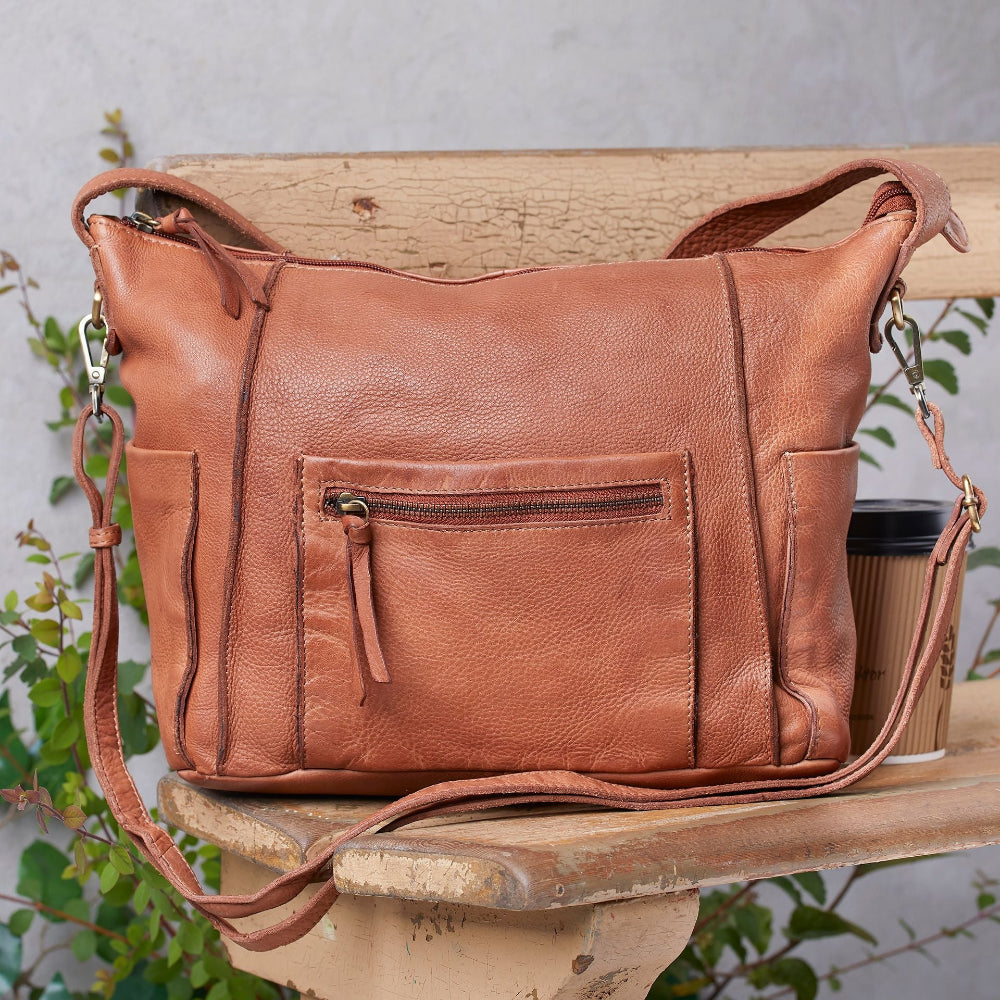 Leather by Corium cognac skind taske