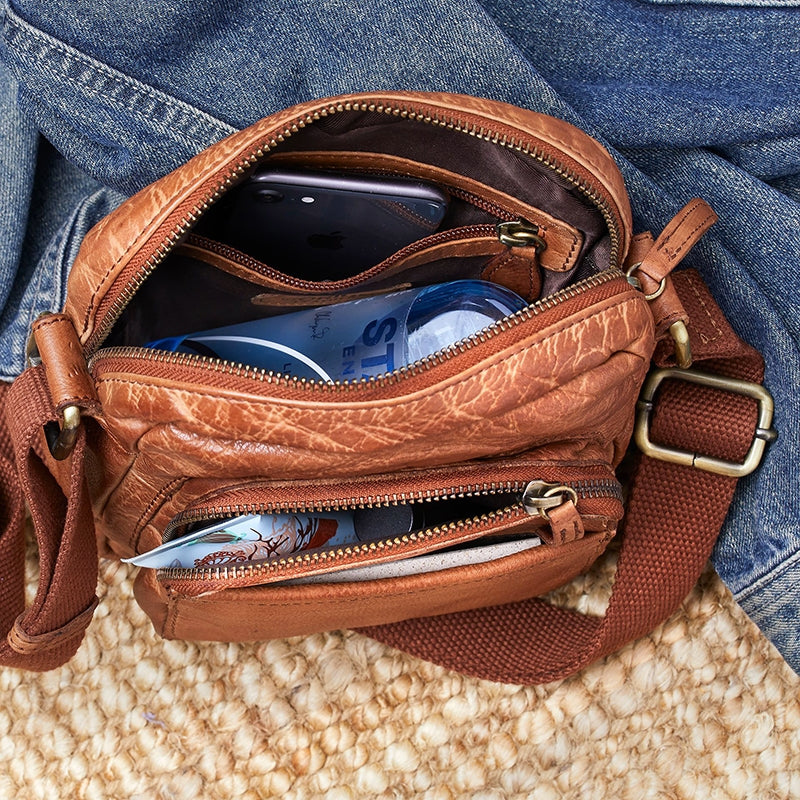 Corium - Crossbody unisex taske cognac