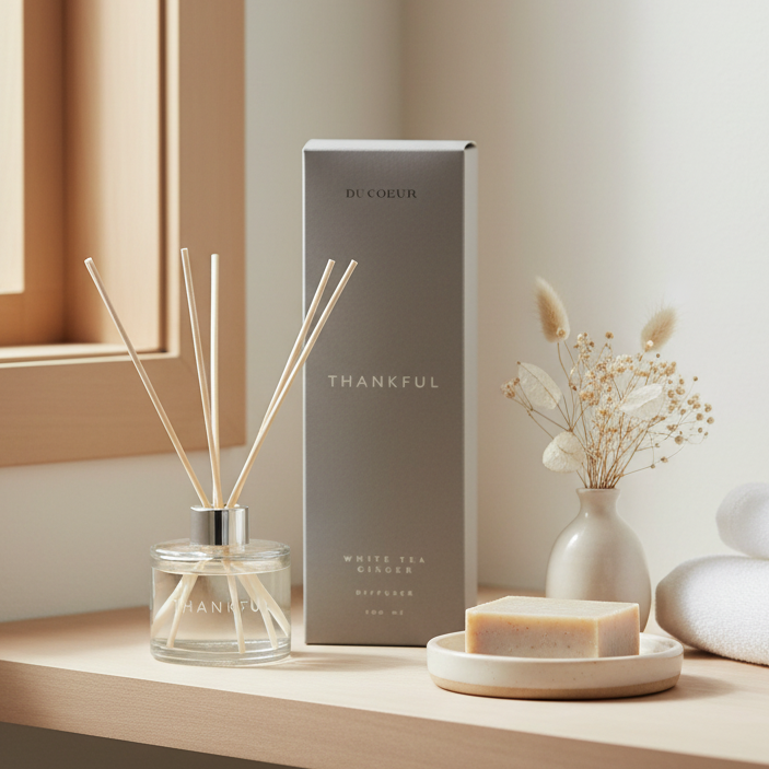 Du Coeur Thankful diffuser-hvid-te-ingefaer