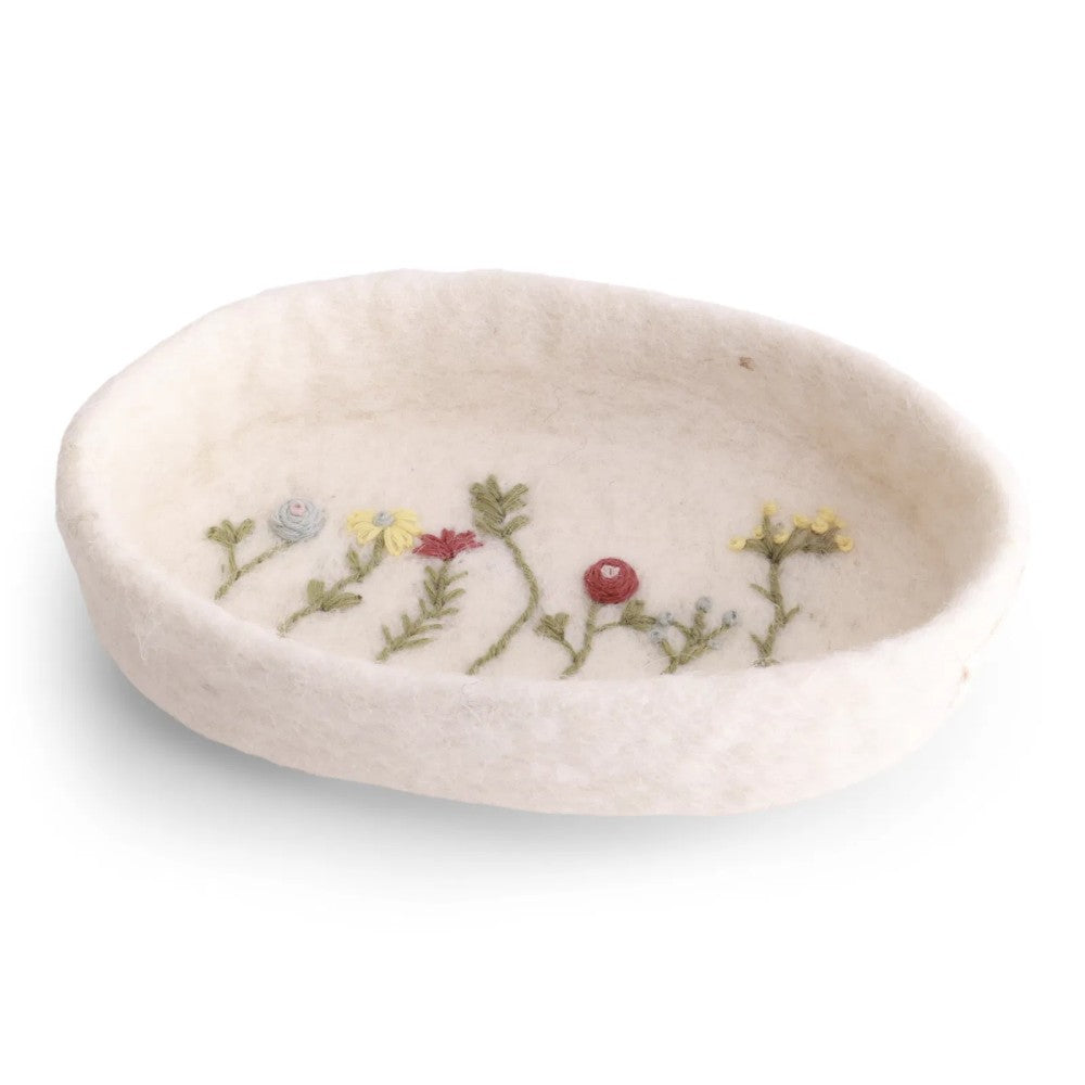 Gry & Sif - Lille bakke i filt med broderi