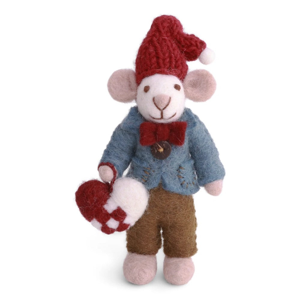 Gry & Sif - Hvid julemus 12cm