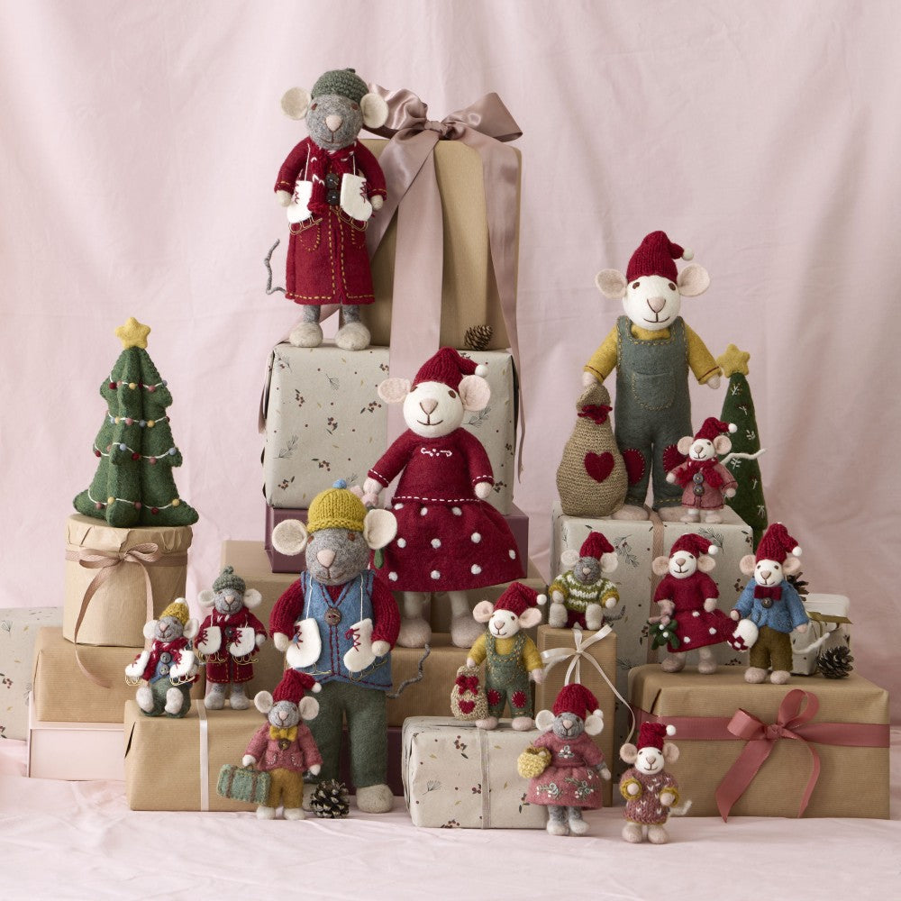 Gry & Sif - Hvid julemus 12cm
