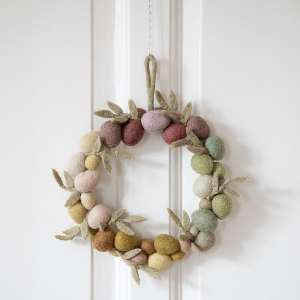Gry & Sif - Påskekrans i filt Ø 25cm