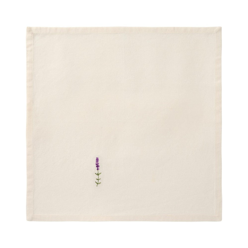 Ib Laursen - Stofserviet med broderi 40x40 cm
