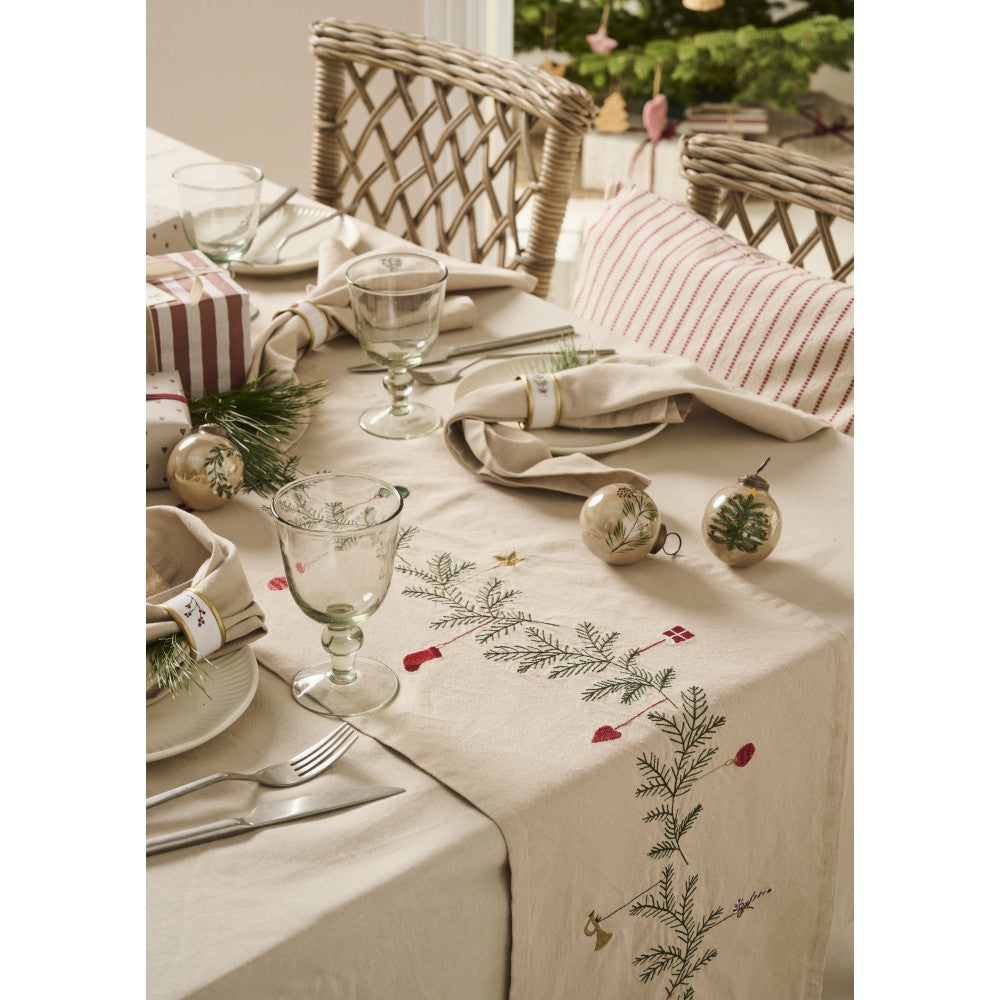 Ib Laursen - Hørfarvet bordløber m/granranke