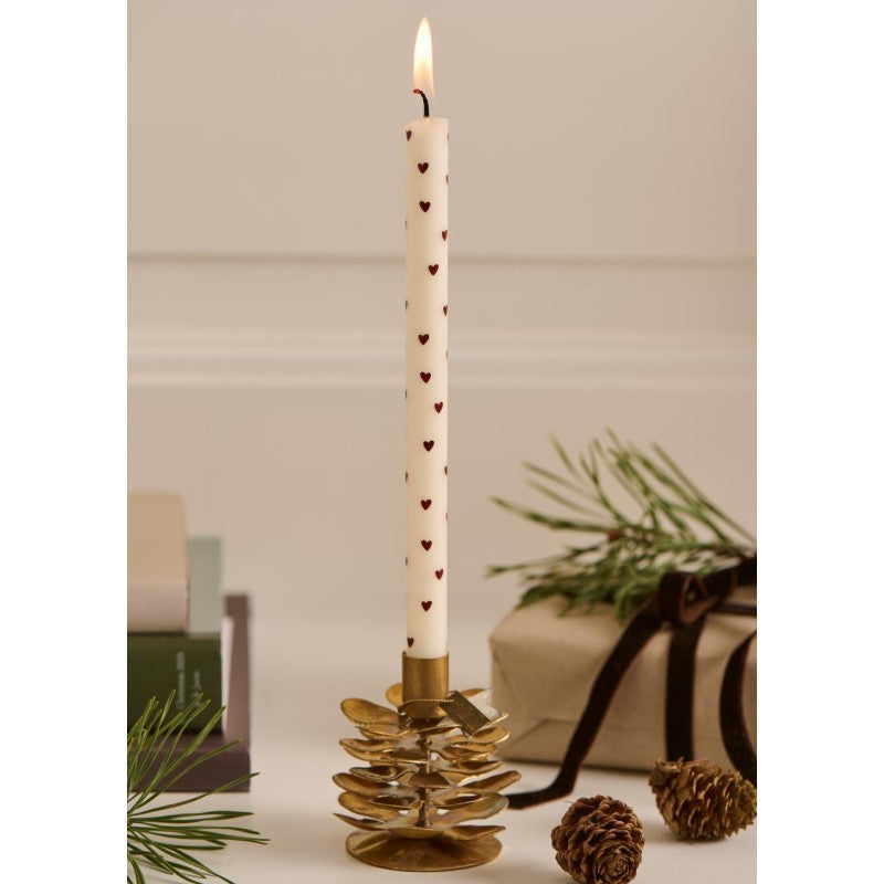 Ib Laursen - 4 stk Svanemærket Kertelys m/ hjerter