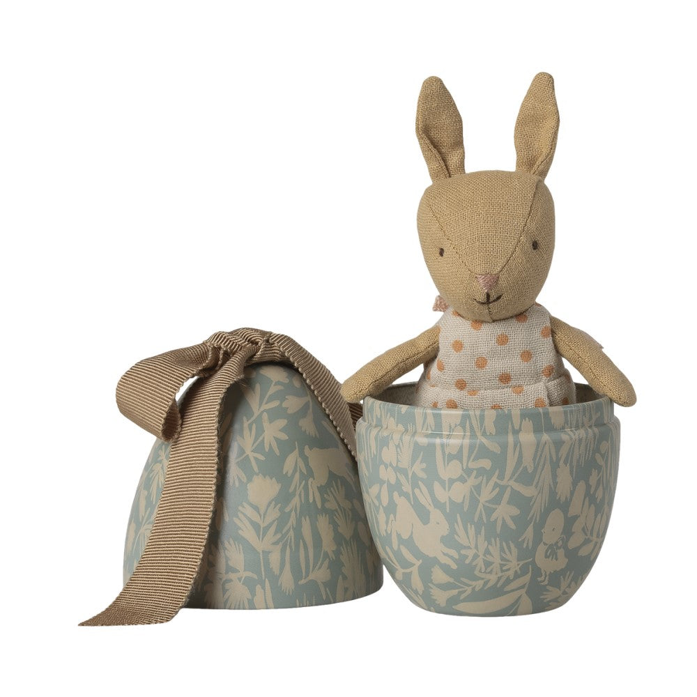 Maileg - Lyseblå påskeæg m/kanin