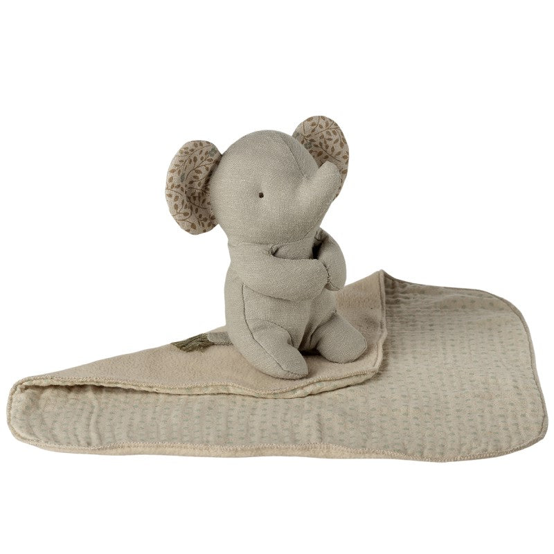 Baby barselsgave grå Maileg elefant 