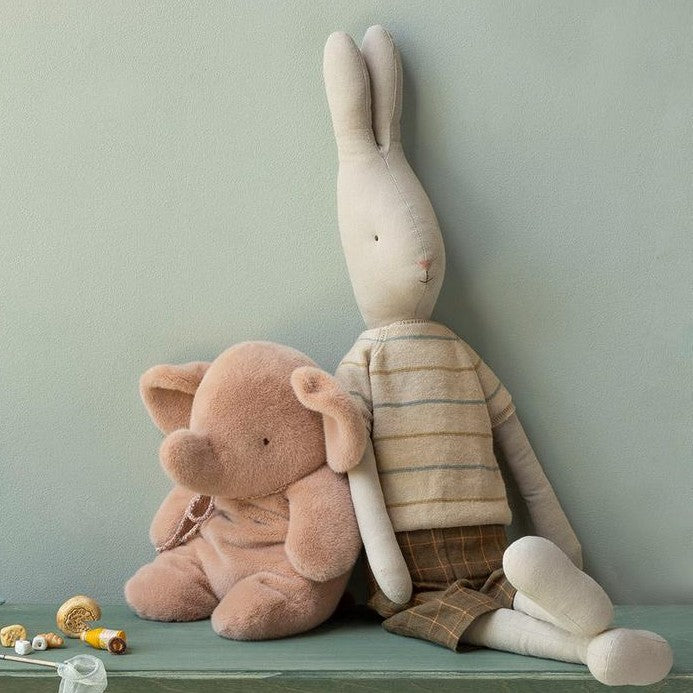 Maileg - Vintage rose Plys Elefant str. M