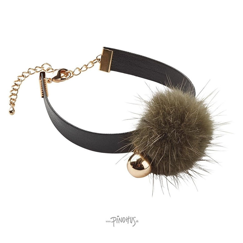 Natures Collection - Nicki mink armbånd i grøn