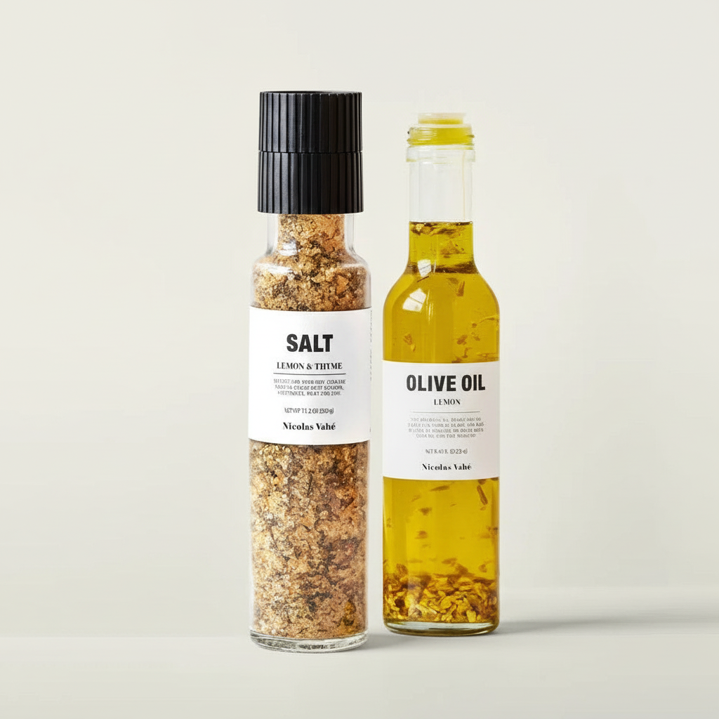 Nicolas Vahé - Citron & Timian salt og Oliven olie med lemon