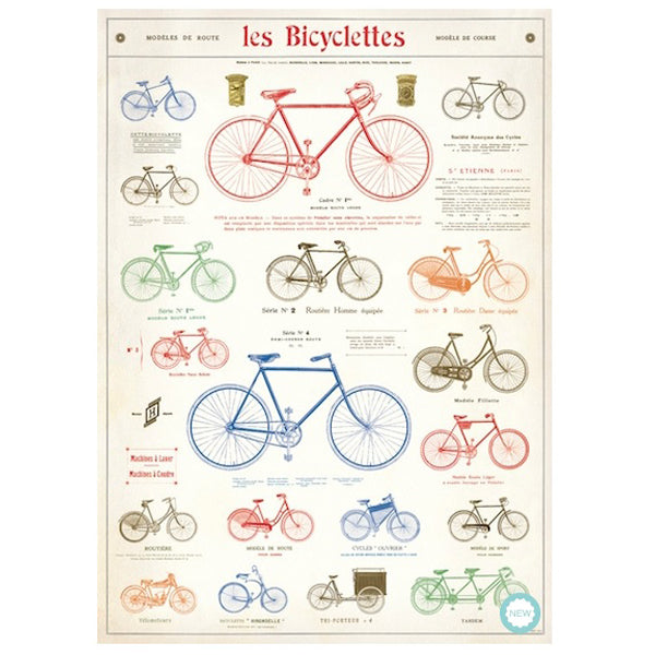 Plakat - Le bicyclettes 50x70cm