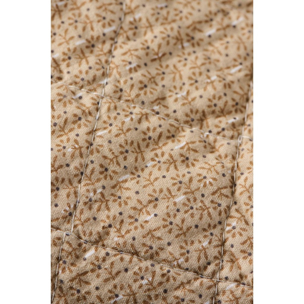 Ib Laursen - Quilt beige m/ små blomster