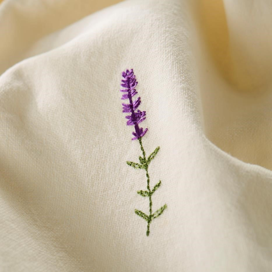 Stof serviet med lavendel blomst