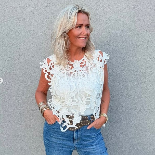 Tim & Simonsen Gudrun Lace Top - Ivory