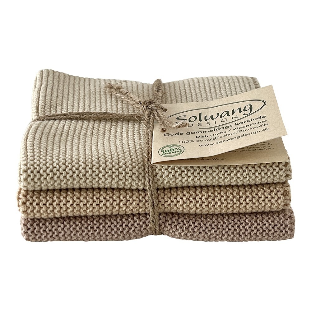 Solwang øko karklude 3 stk - Sand mix