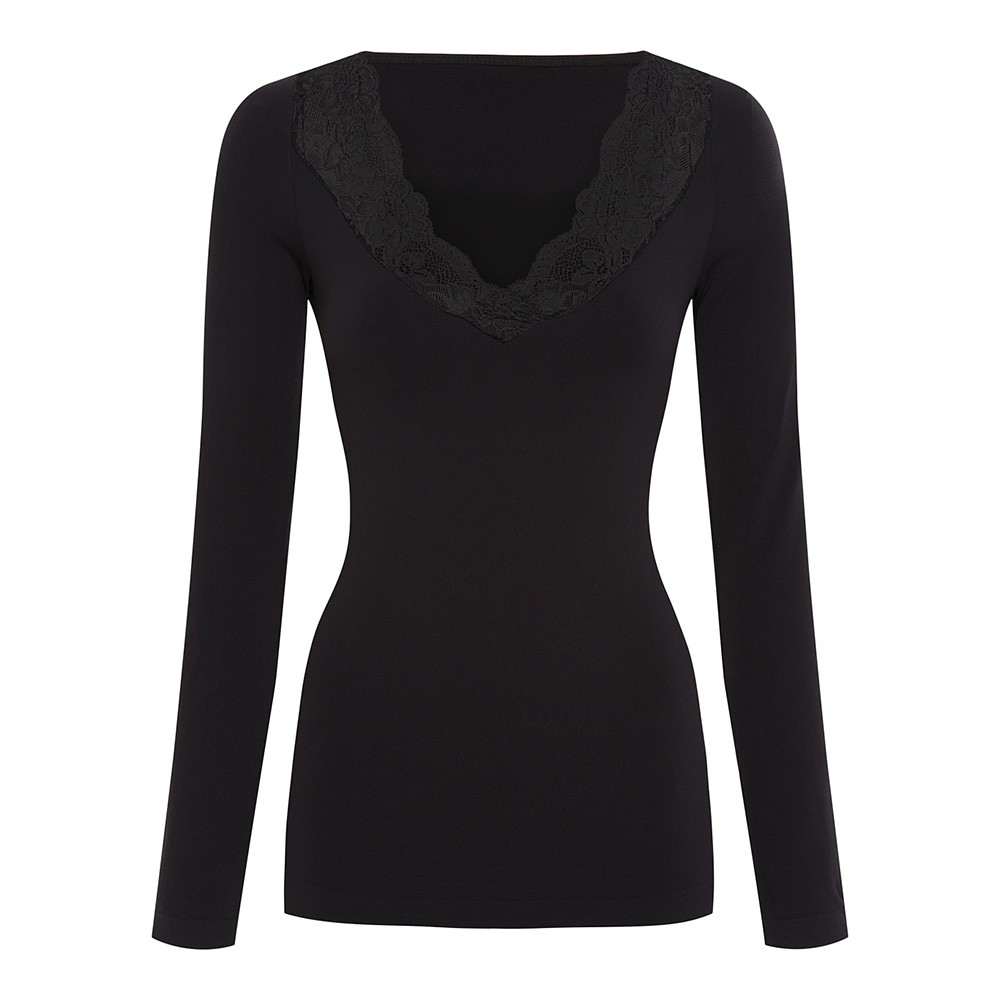 Tim & Simonsen Belen Bluse L/Æ - sort
