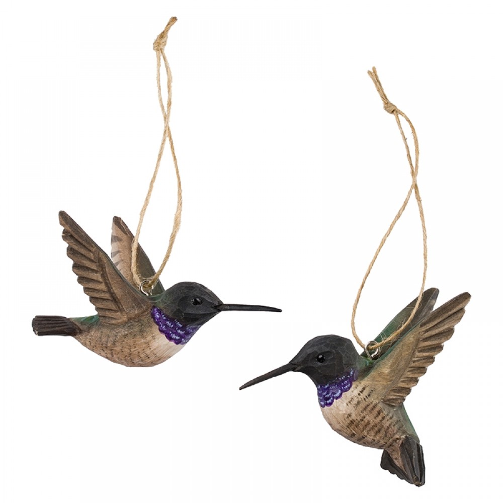 DecoBird - 2 stk sorthaget kolibri