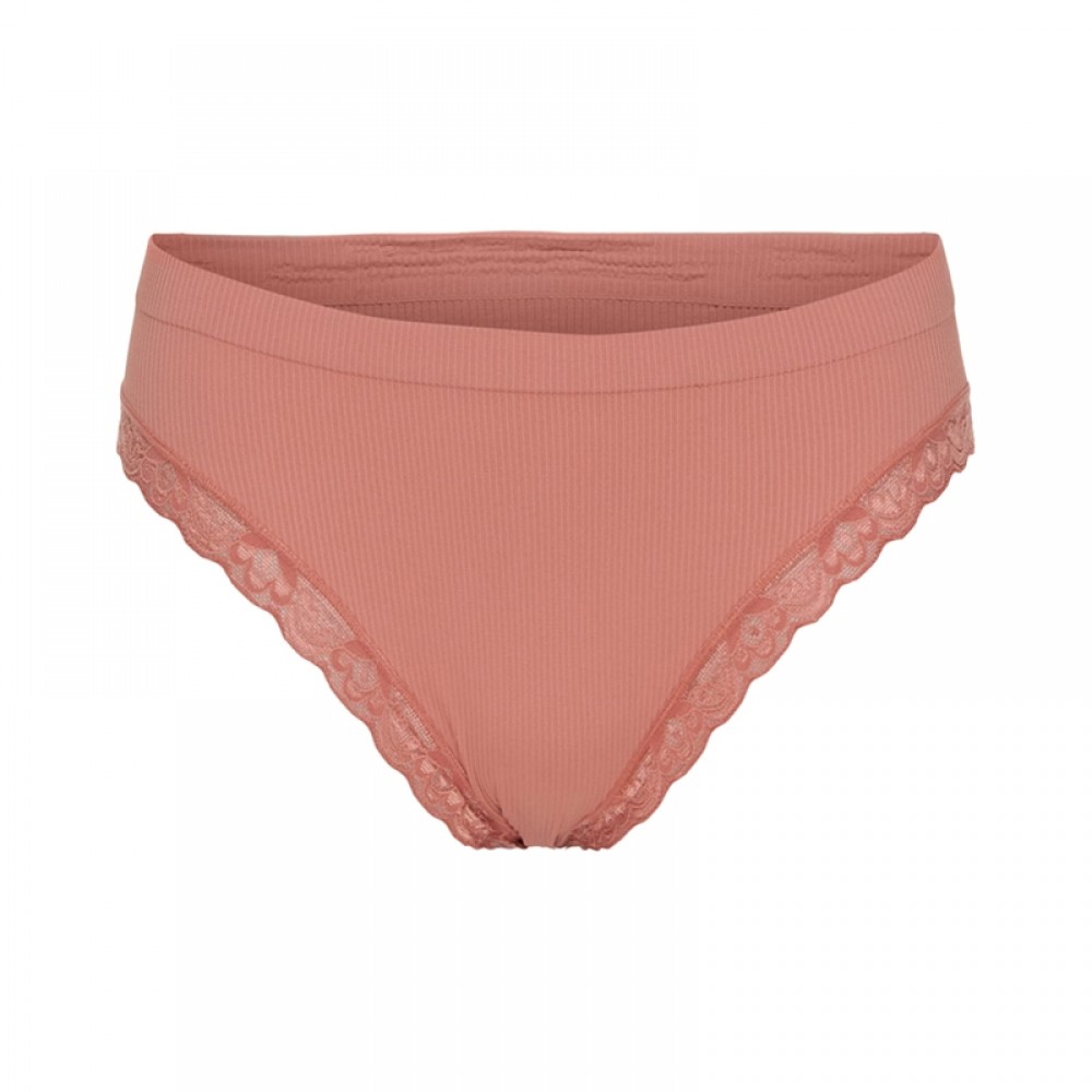 Feline rib trusse m/ blonde - Peach