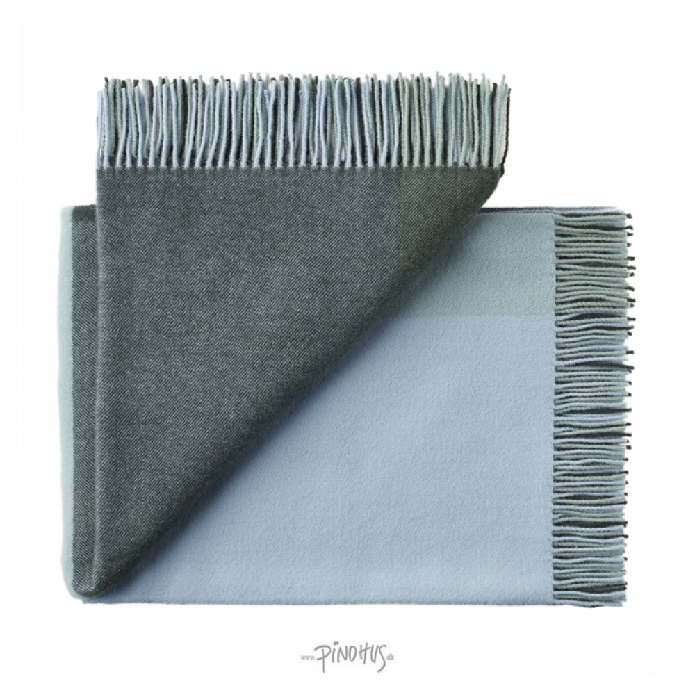 Silkeborg Uld Plaid Aqua Mix 100 Merino Uld Fragtfri Levering