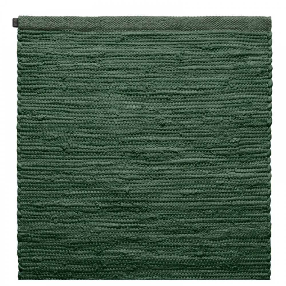 Rug Solid bomulds Kludetæppe - Moss (75x200)