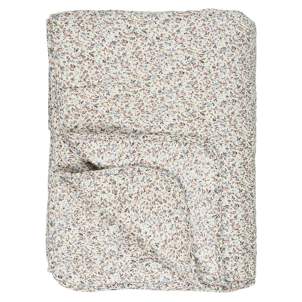 Ib Laursen - Quilt sand m/ rosa og lyseblå blomster