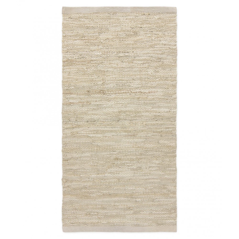 Rug Solid læder gulvtæppe - Natur