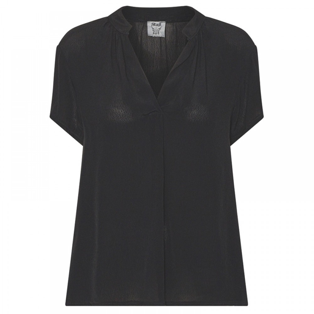 Stajl - Lavisa bluse sort