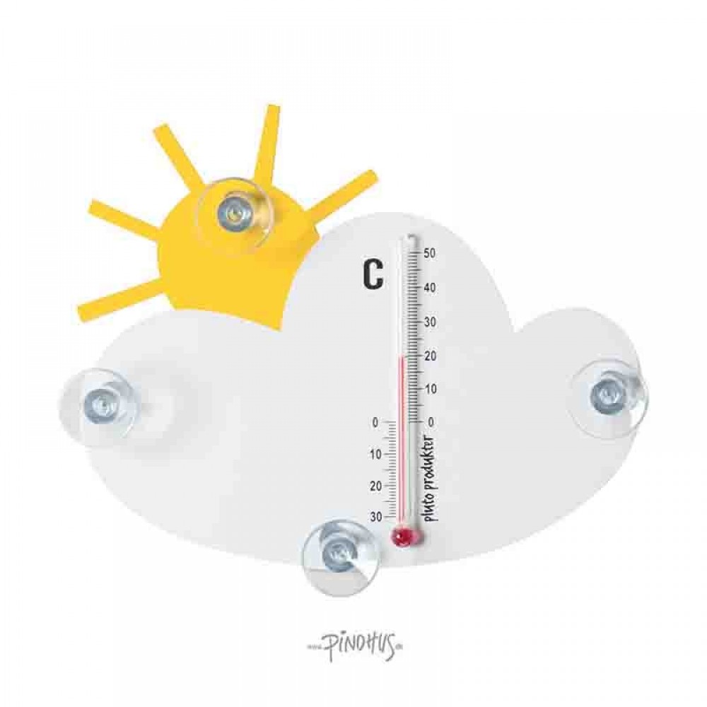 Pluto termometer m/sugekop - Sol & sky