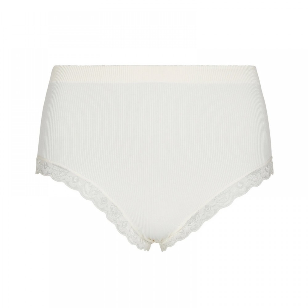 Feline rib midi trusse m/ blonde - Offwhite