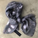 Aperitif silke tørklæde - Galaxy Grå/rose