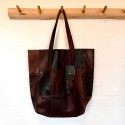 Corium shopper - brun læder patchwork