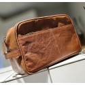 Corium unisex Toilettaske - Cognac læder