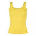 Frida rib top m/blonde Gul