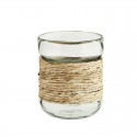 Madam Stoltz - Glas m/ natur snoet bånd H13cm