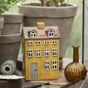 Ib Laursen - Nyhavn hus til fyrfadslys gul H18cm