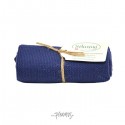 Solwang strikket håndklæde - Mørk blå