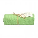 Solwang strikket håndklæde - Støvet grøn