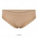 Feline rib trusse m/ blonde - Nude