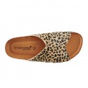 Tina sandal - Leo beige-sort (str. 37)