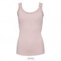Frida rib top m/blonde powder rose