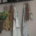 Ib Laursen - Viskestykke sort/creme striber