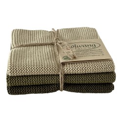 Solwang øko karklude 3 stk. - Oliven mix