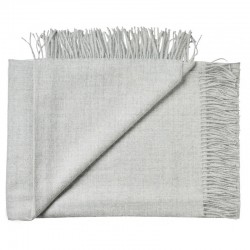 Plaid 100% baby alpaca - lys grå
